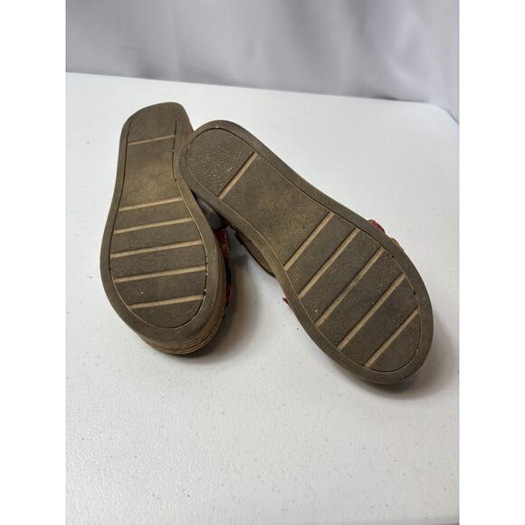 Women's Huarachi Mexican Leather Colorful Platform Handmade Closed Toe Buckle - Picture 9 of 9